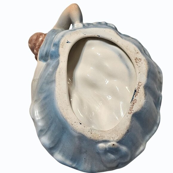 Vintage  "Reclining Lady" Porcelain Trinket Dish Soap Dish Czechoslovakia 4.5" - Picture 6 of 9